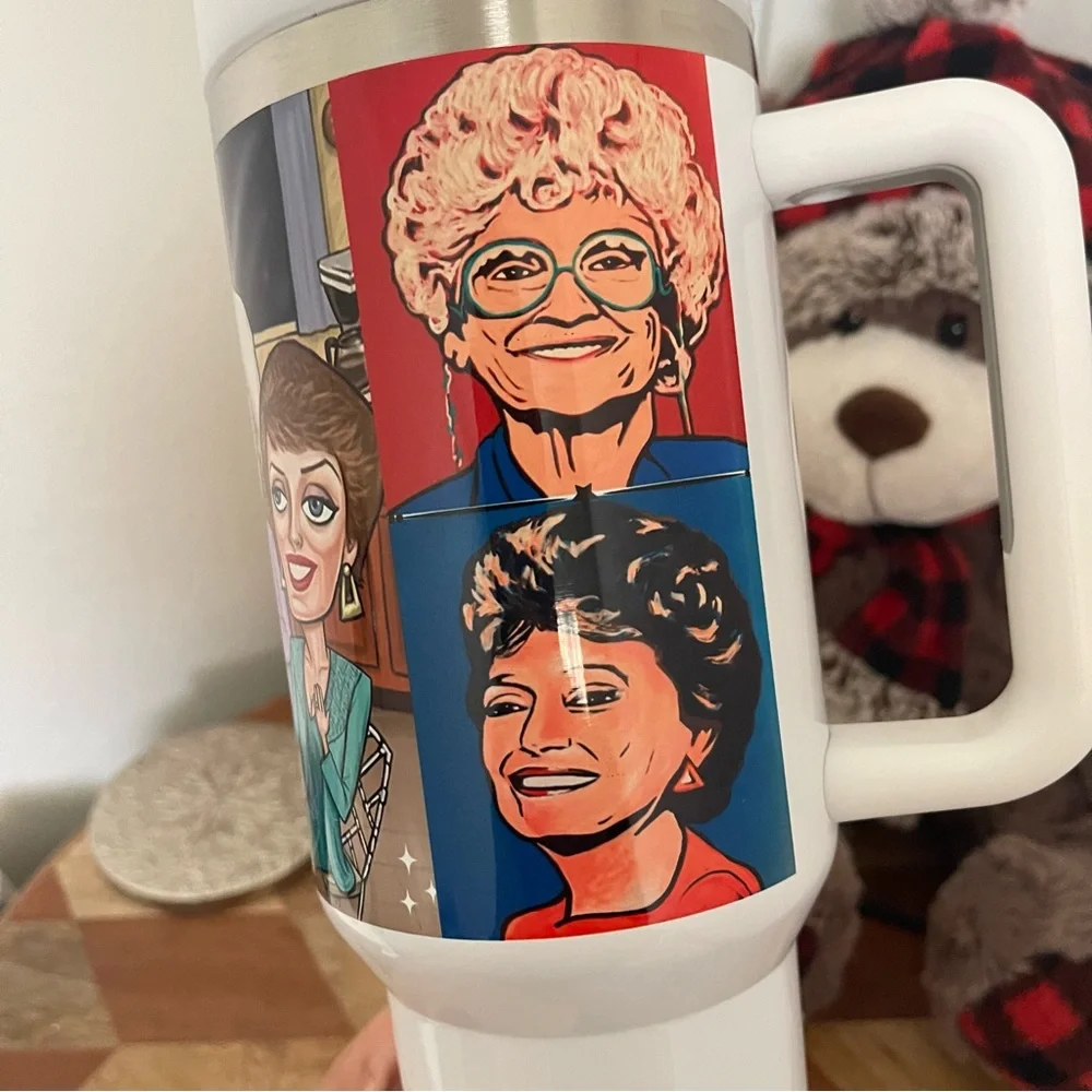 TV Show Golden Girls 40 oz Tumbler/Water bottle/Mug with handle and straw.Birthd - Picture 6 of 8